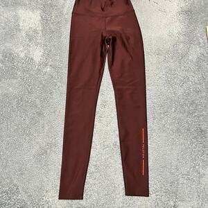 Peloton Leggings Pants Womens Small Maroon Ankle Athletic